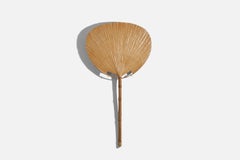 Ingo Maurer, Large "Uchiwa" Wall Light, Bamboo, Wicker, Rice Paper Germany 1970s