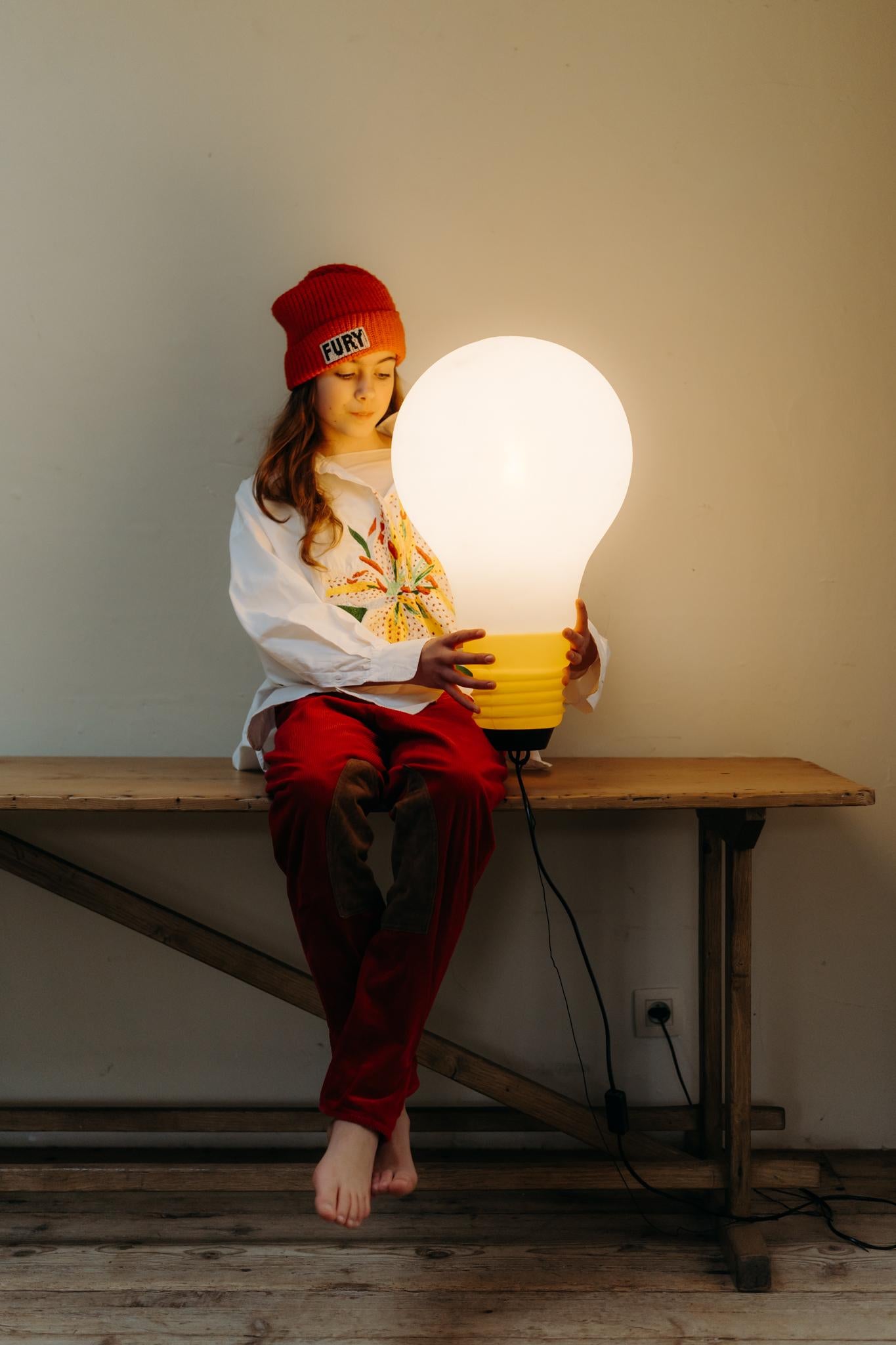 Plastic Ingo Maurer lightbulb lamp