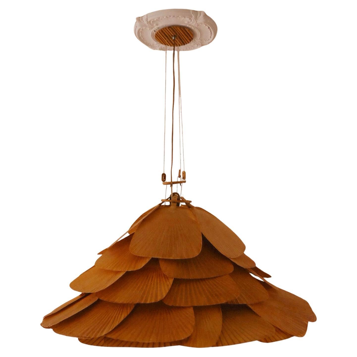 Kronleuchter aus Uchiwa-Glas