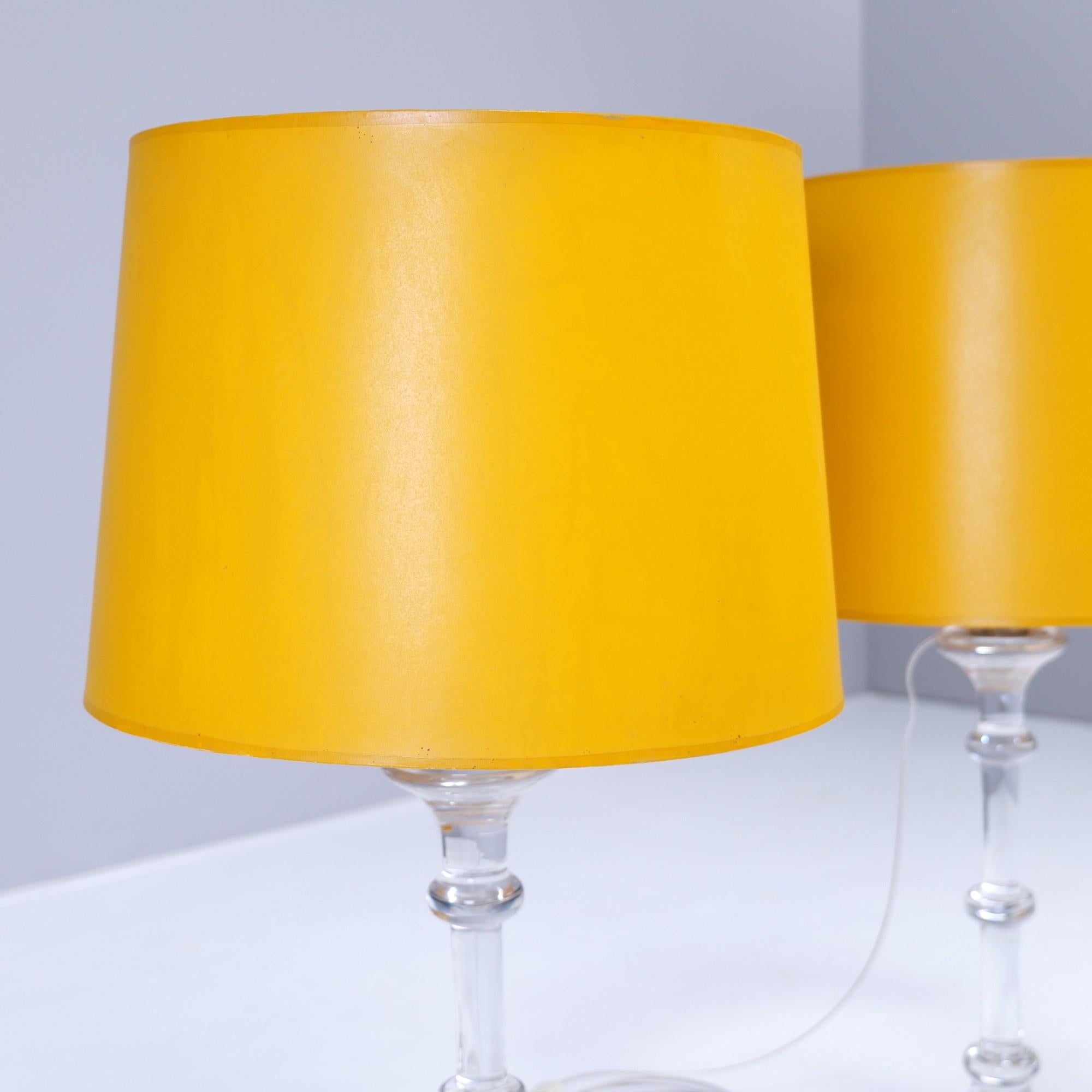 Post-Modern Ingo Maurer,  pair of table lamps for Val Saint Lampert