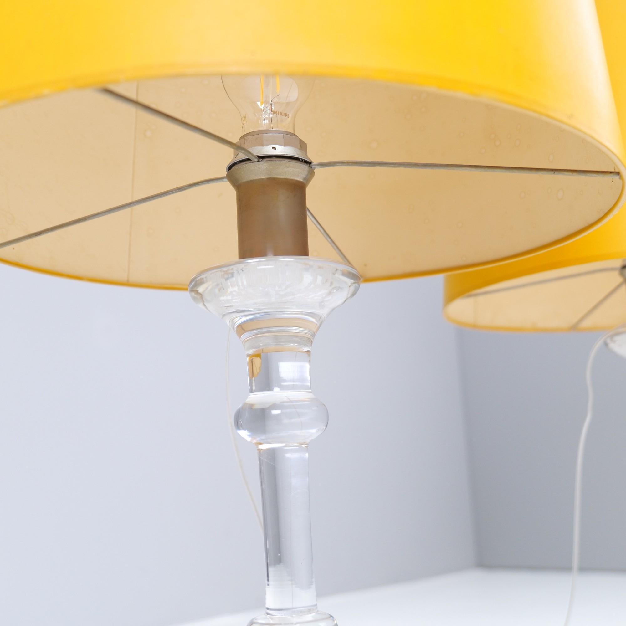 Hand-Crafted Ingo Maurer,  pair of table lamps for Val Saint Lampert