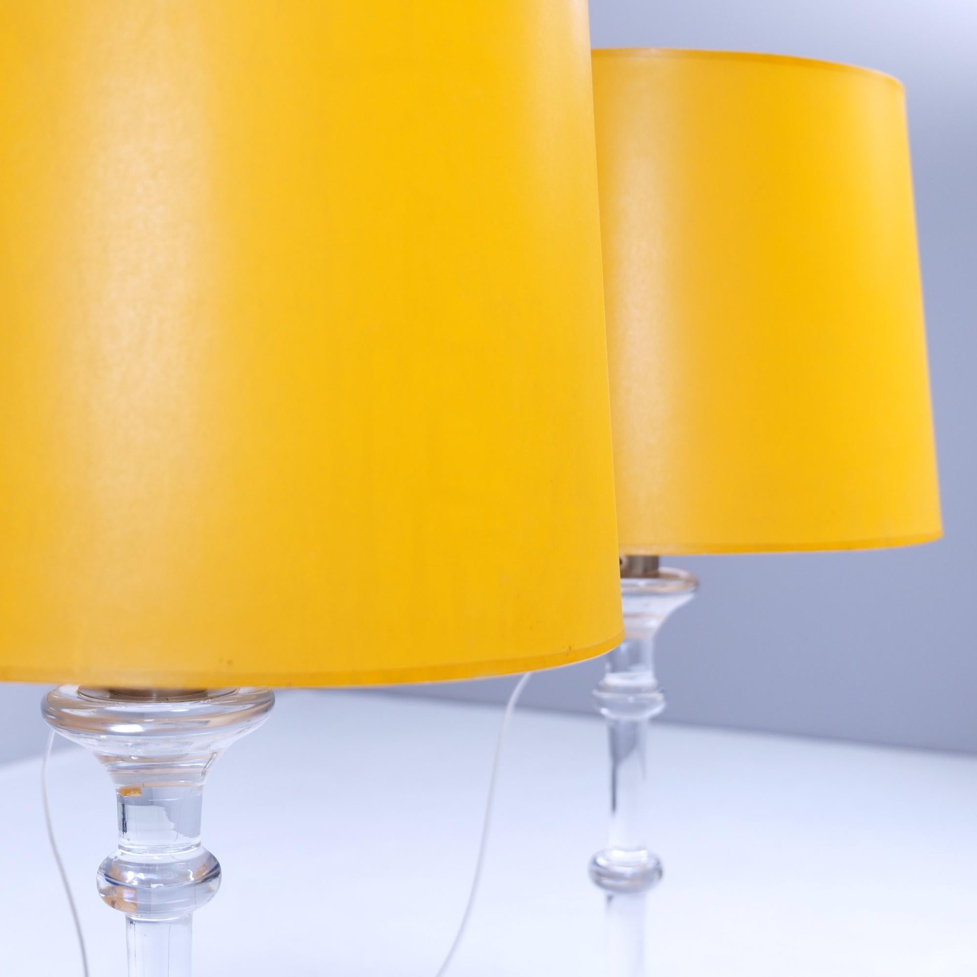 Glass Ingo Maurer,  pair of table lamps for Val Saint Lampert