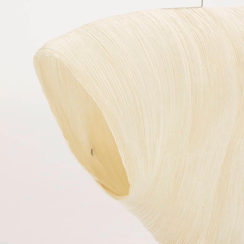 Ingo Maurer and Dagmar Mombach
Samurai table lamp (from the MaMo Nouchies series)
Ingo Maurer GmbH
Germany, 1998
Fiberglass shade, powder-coated steel, stainless steel, silicone
30 h × 30 w × 8 d in (76 × 76 × 20 cm)
The MaMo Nouchies lights created