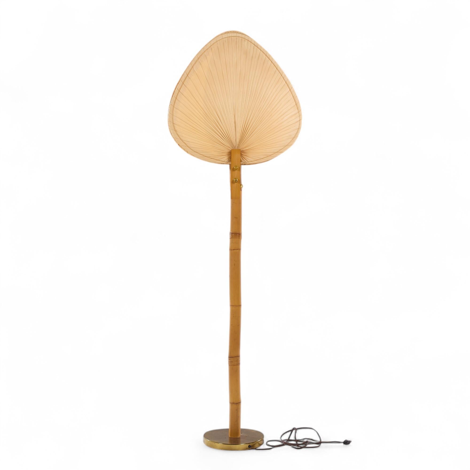 Ingo Maurer Style Mid Century Palm Fan Floor Lamp In Good Condition For Sale In Franklin Park, IL