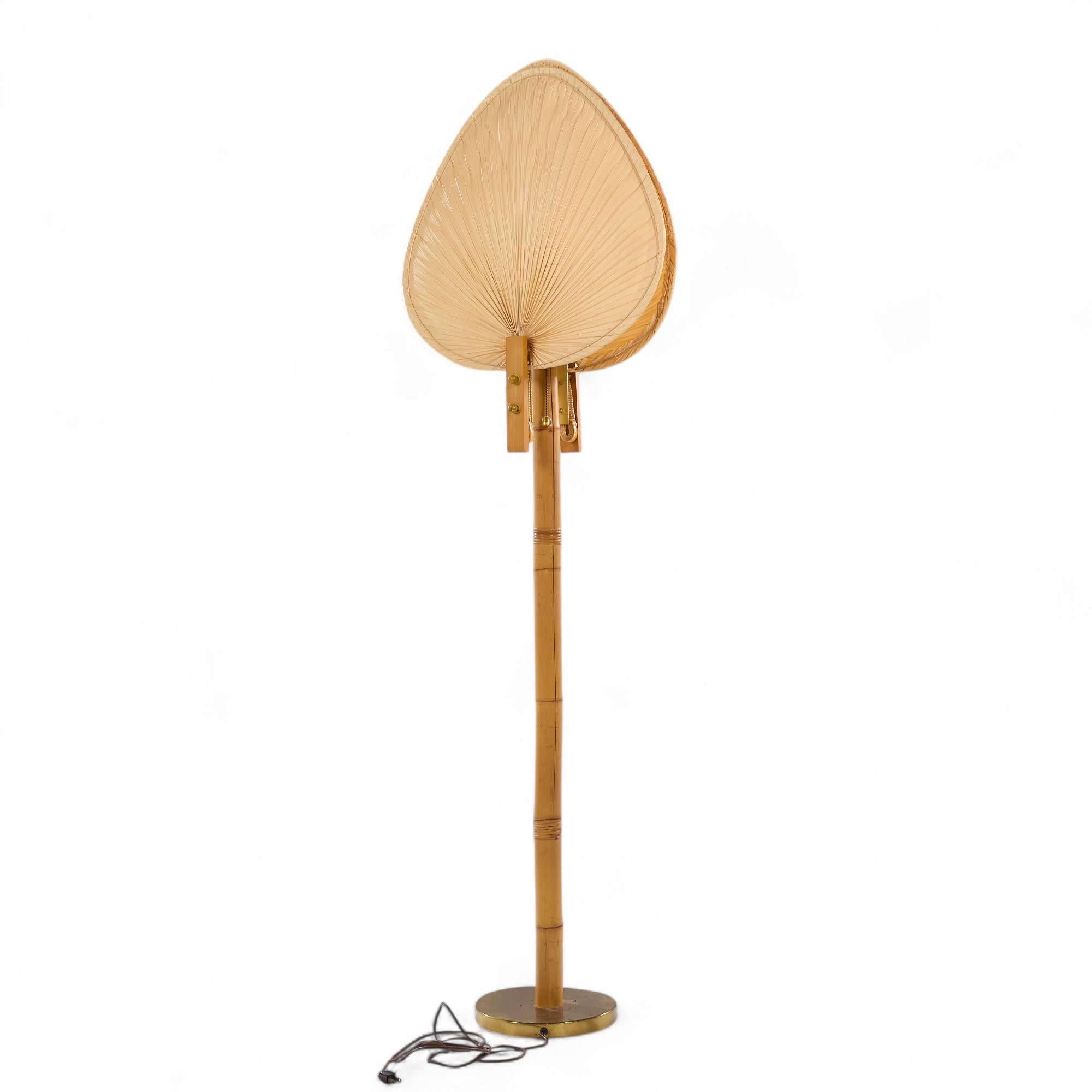 20th Century Ingo Maurer Style Mid Century Palm Fan Floor Lamp For Sale
