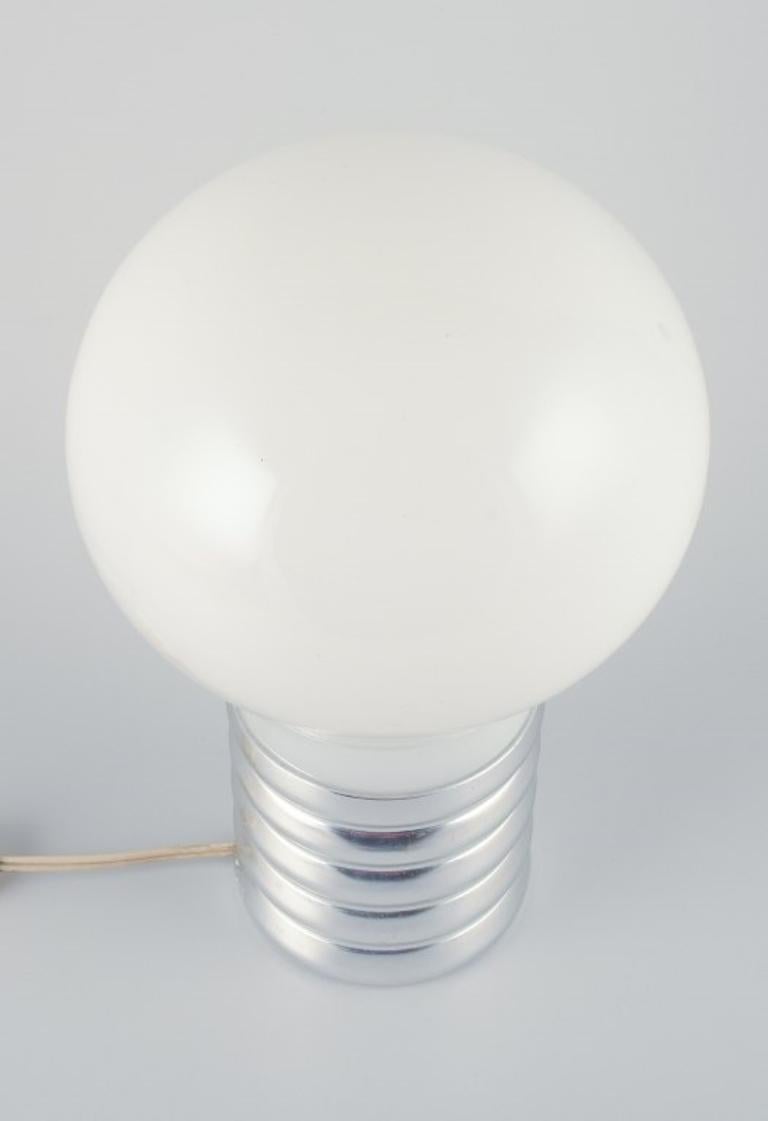 Mid-Century Modern Ingo Maurer, table lamp shaped as a light bulb. Industrial design For Sale