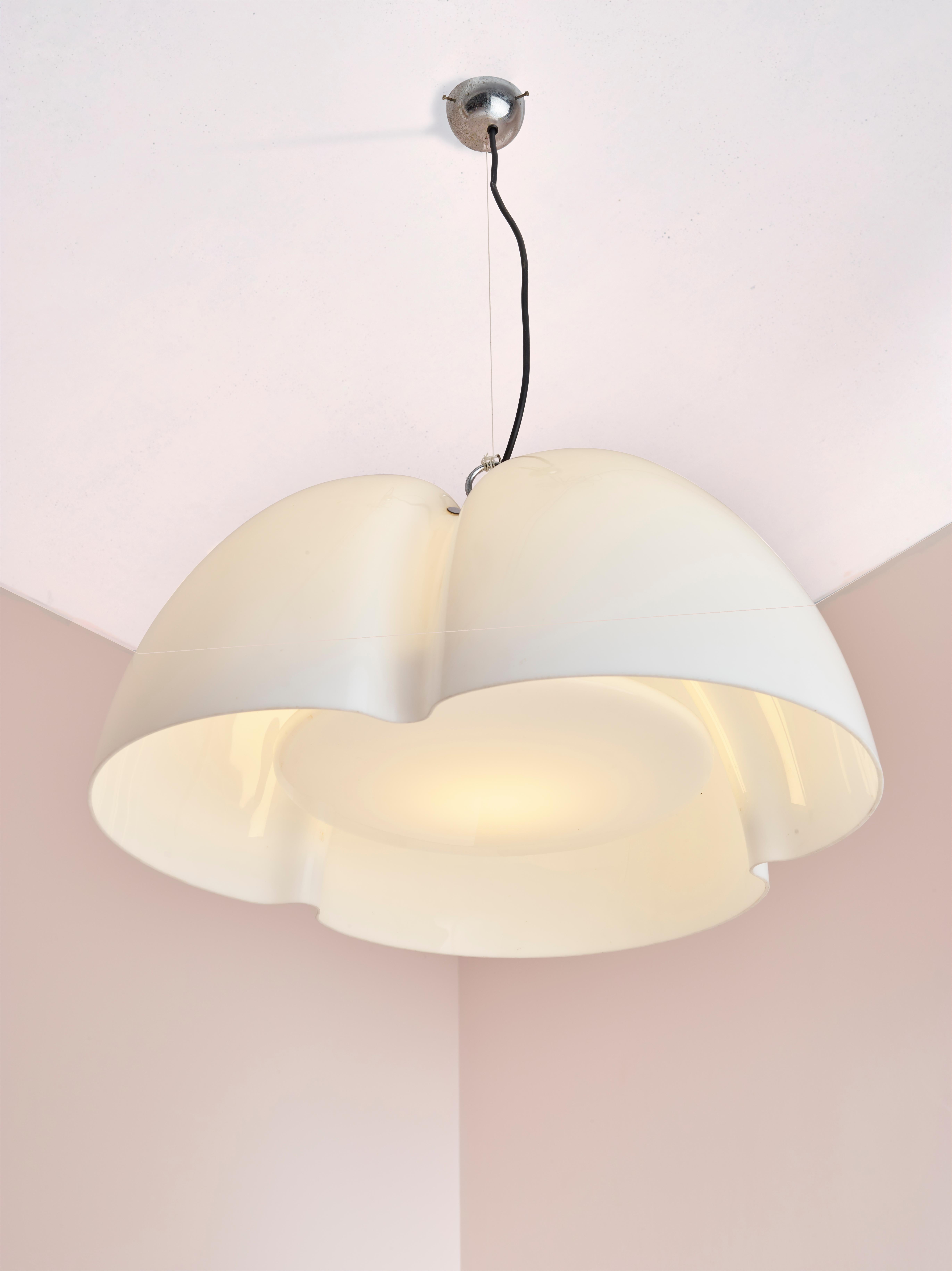 Tedesco Ingo Maurer Tricena, lampada a sospensione in perspex per Design M, 1968 in vendita