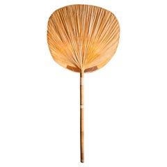 Used Ingo Maurer Uchiwa Floor Lamp in Bamboo and Paper, Germany 1970s 
