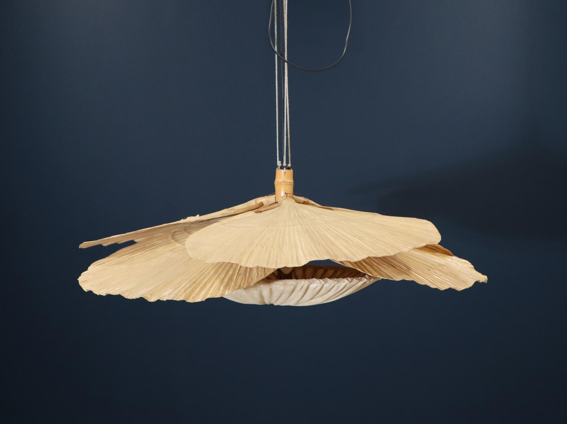Mid-Century Modern Ingo Maurer Uchiwa 'Hana' Lamp for M Design, Germany, 1970s