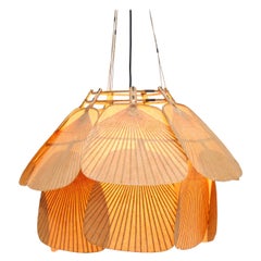 Ingo Maurer Uchiwa Ju-Yon Chandelier by Ingo Maurer for M design, Germany, 1970s