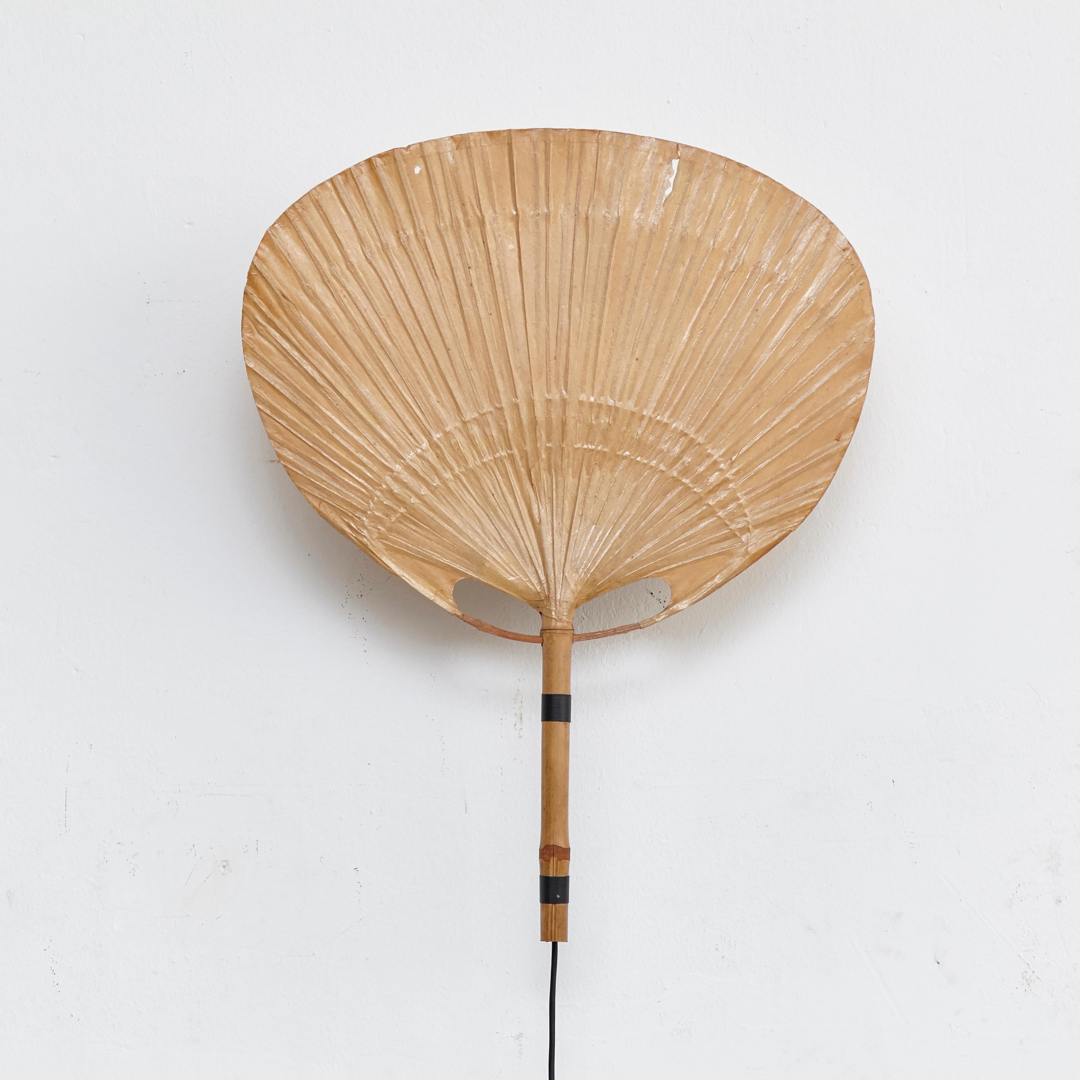 Ingo Maurer Uchiwa Mid-Century Modern Bamboo Sconce Lamp, circa 1970 8