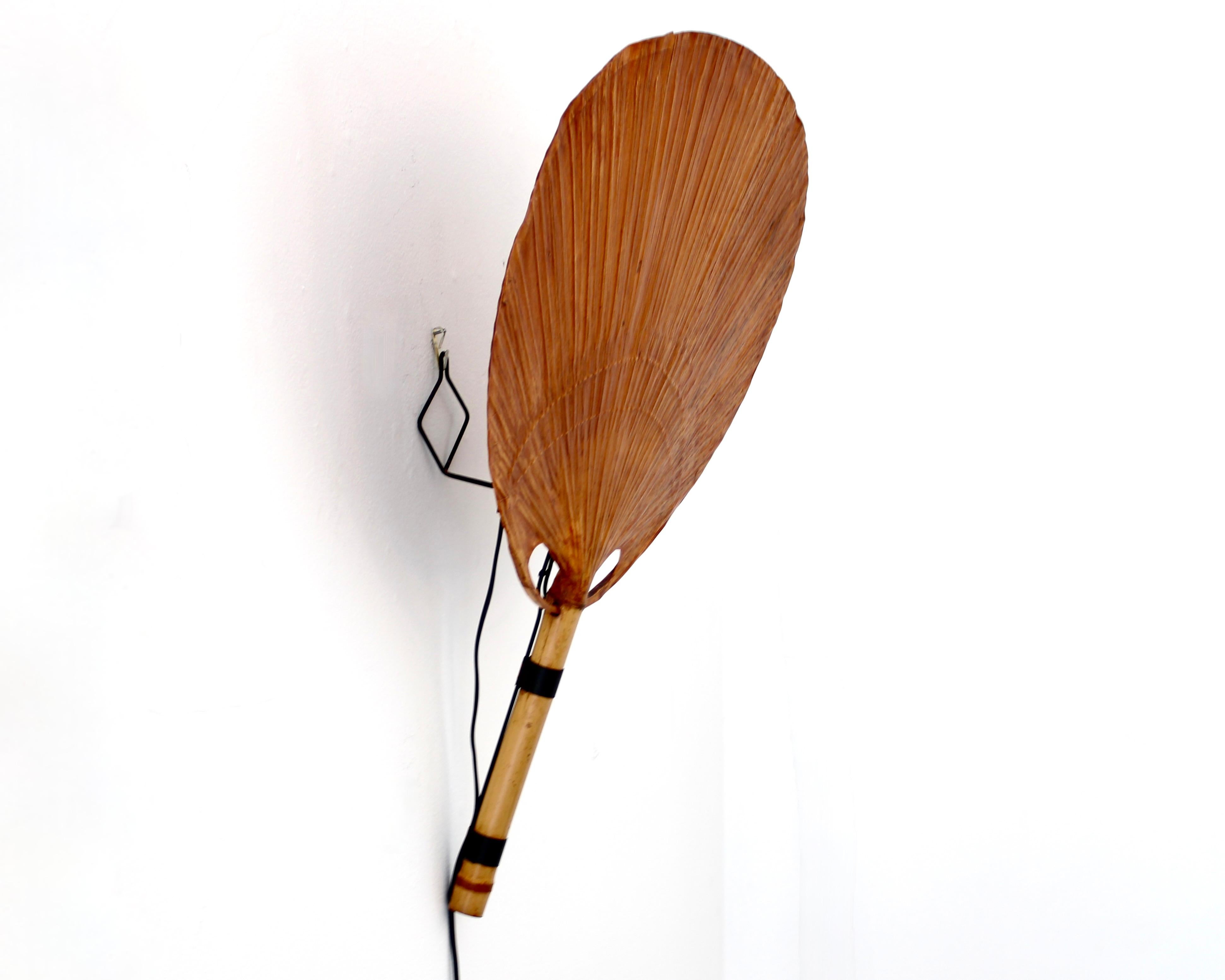 Mid-Century Modern Ingo Maurer - Applique en papier de riz et bambou Uchiwa en vente