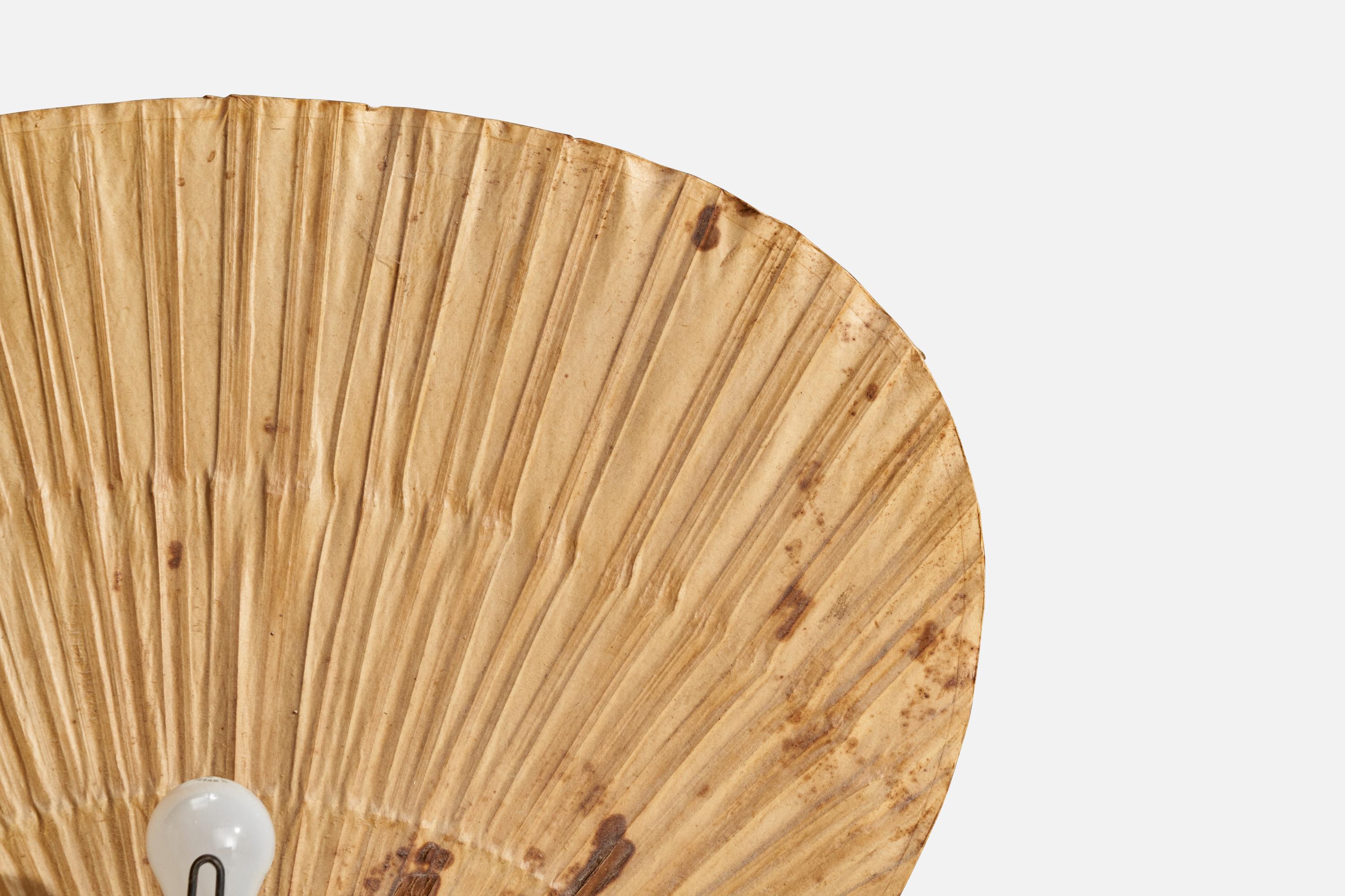 Ingo Maurer, Uchiwa Wall Lights, Bambus, Papier, Deutschland, 1970er Jahre 6
