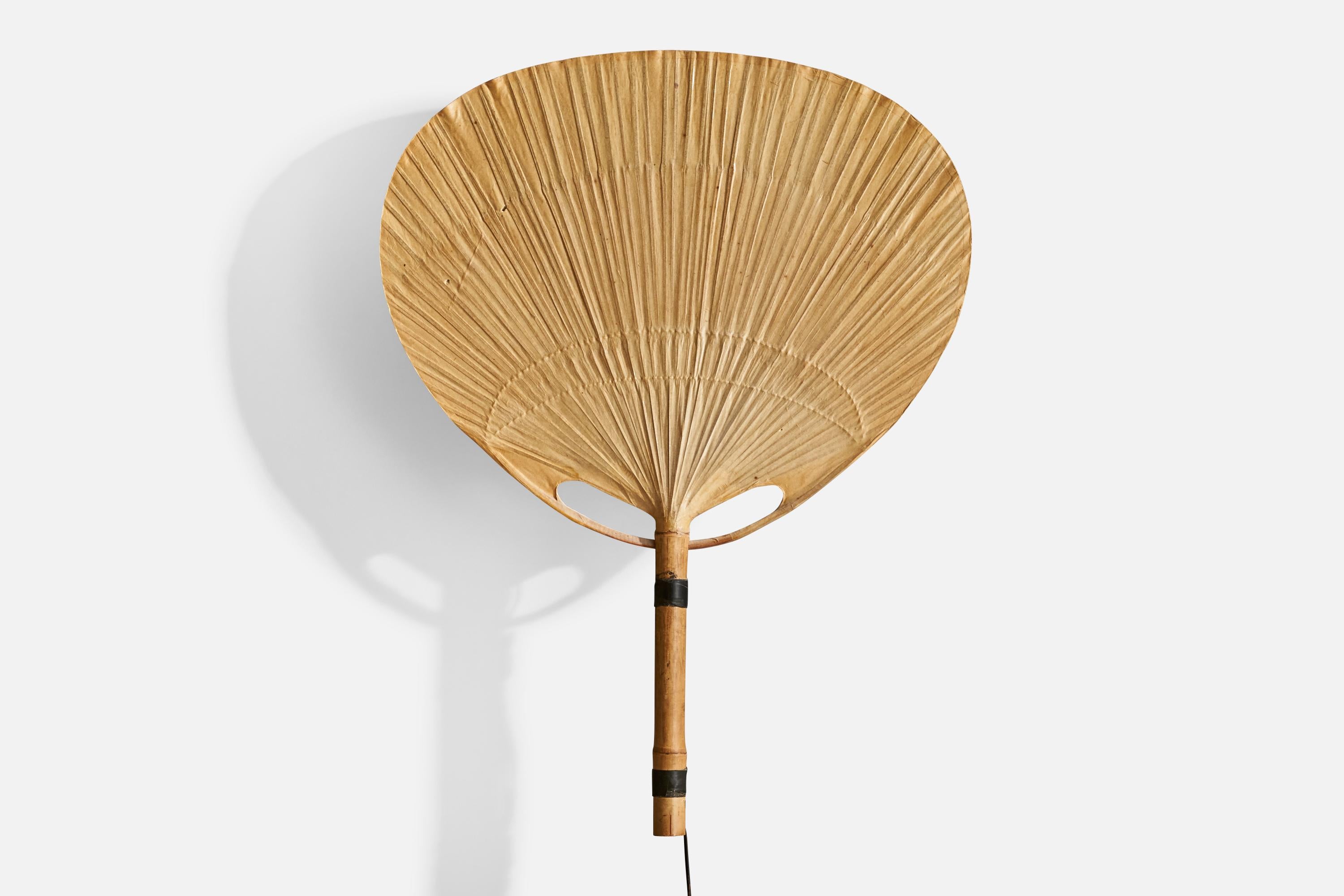 Ingo Maurer, Uchiwa Wall Lights, Bambus, Papier, Deutschland, 1970er Jahre (Ende des 20. Jahrhunderts)