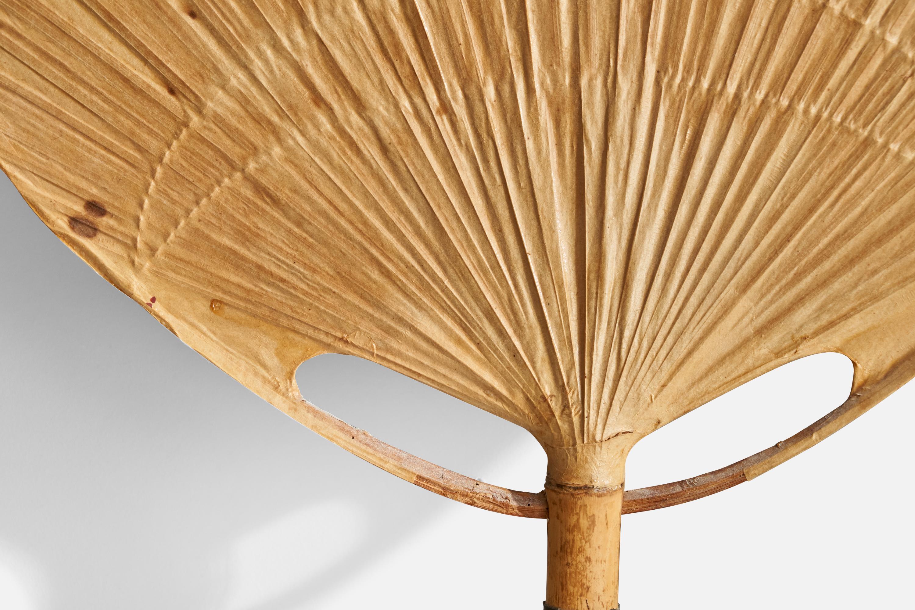 Ingo Maurer, Uchiwa Wall Lights, Bambus, Papier, Deutschland, 1970er Jahre 1