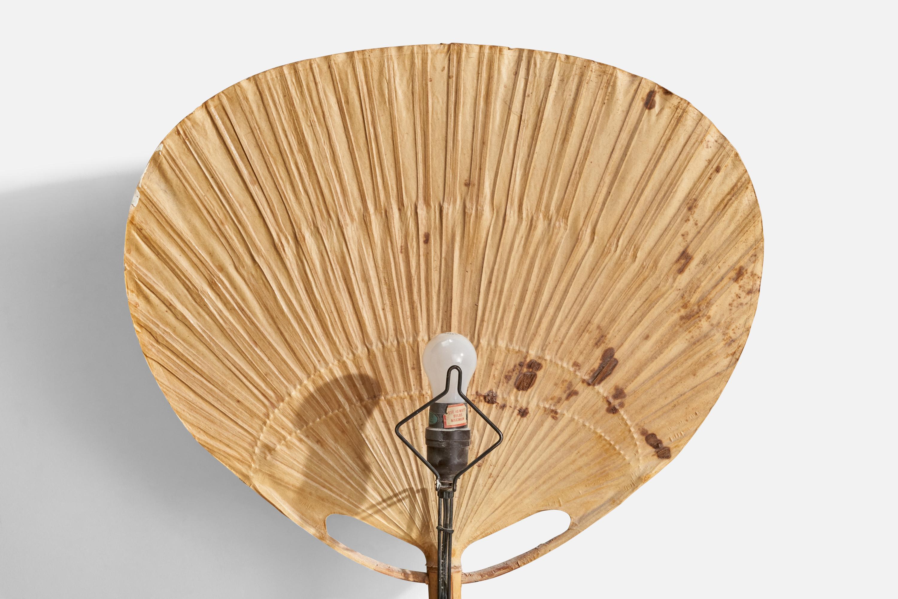 Ingo Maurer, Uchiwa Wall Lights, Bambus, Papier, Deutschland, 1970er Jahre 4