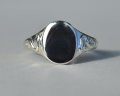 Ingram Cecil Snake Signet Sterling Silver Ring