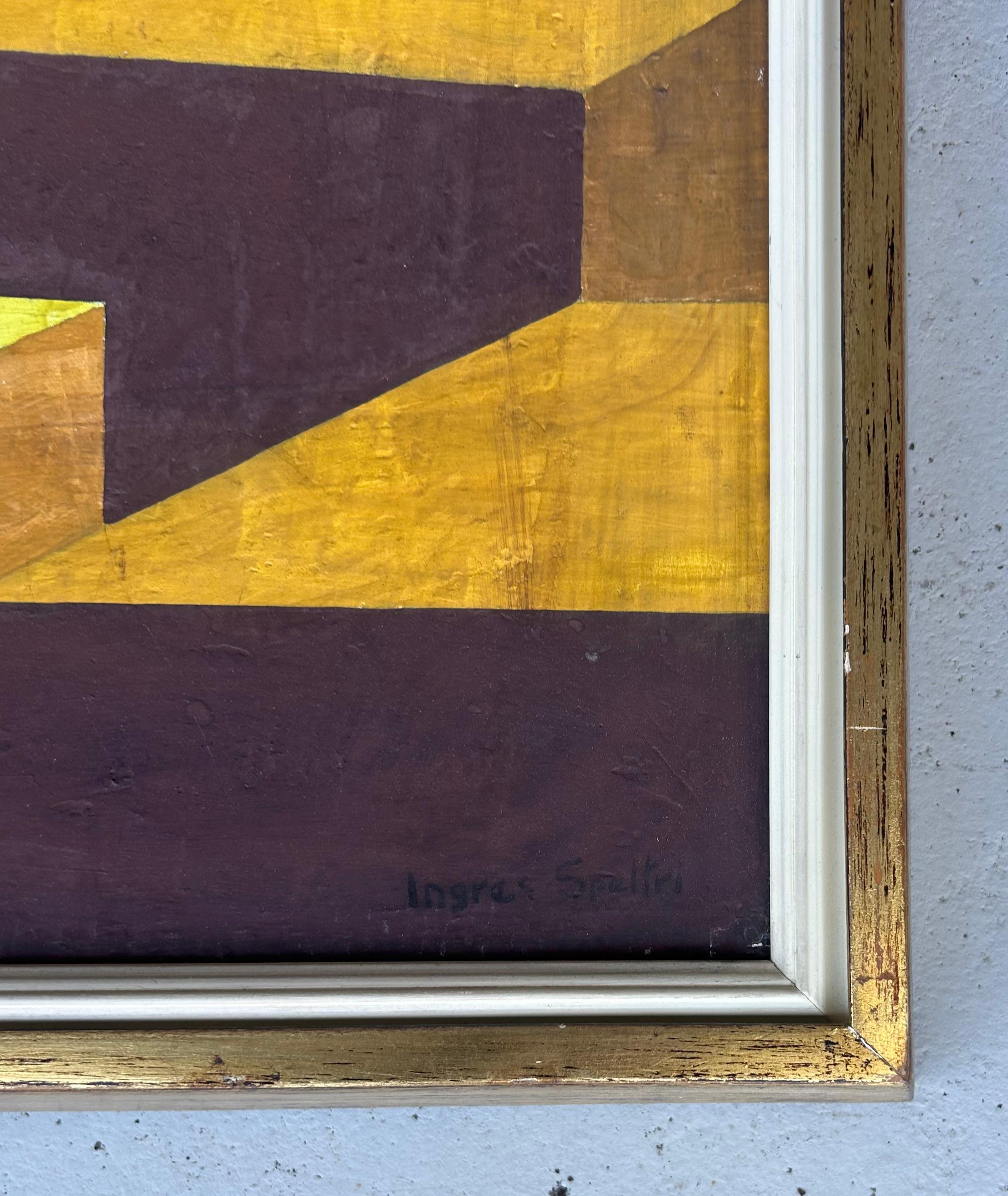 Ingres Speltri Modernista Op Art Pintura Geométrica Abstracta, Brasil Moderno en venta