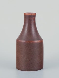 Ingrid and Erich Triller. Ceramic vase with brown glaze. Sweden, 1970s