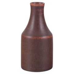 Ingrid and Erich Triller. Ceramic vase with brown glaze. Sweden, 1970s