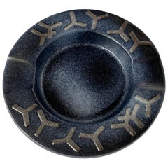 Ingrid Atterberg Schale aus blauer Keramik von Upsala Ekeby