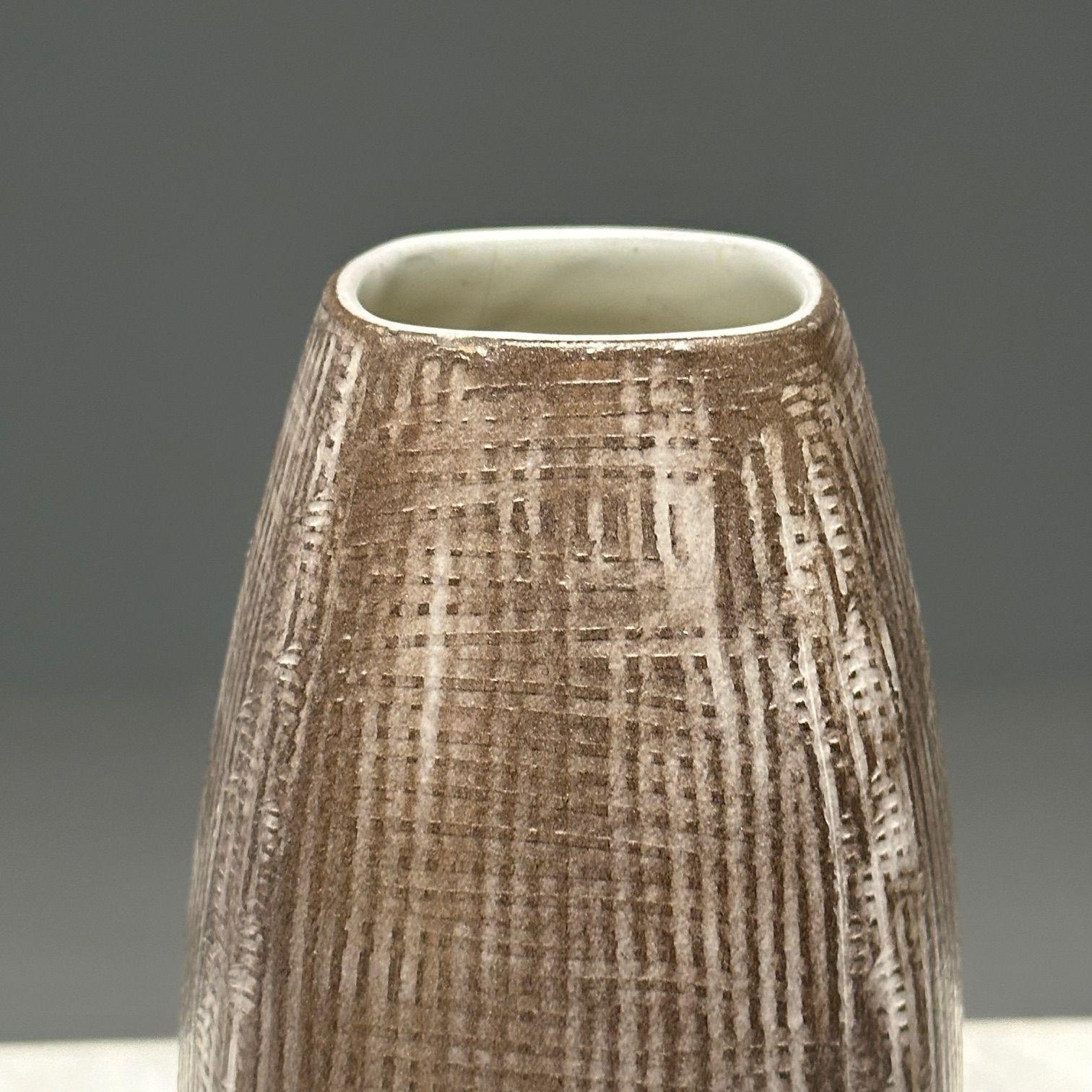 Ingrid Atterberg, Ekeby, Vaso svedese di metà secolo, Tan, Gres, anni '60 in vendita 2
