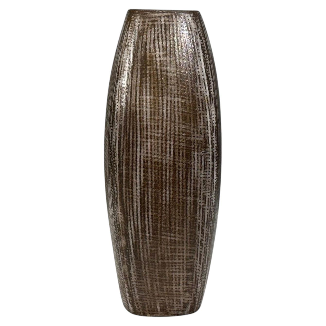 Ingrid Atterberg, Ekeby, Vaso svedese di metà secolo, Tan, Gres, anni '60