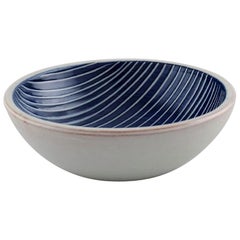 Ingrid Atterberg for Uppsala Ekeby, Bowl in Glazed Stoneware, Striped Design