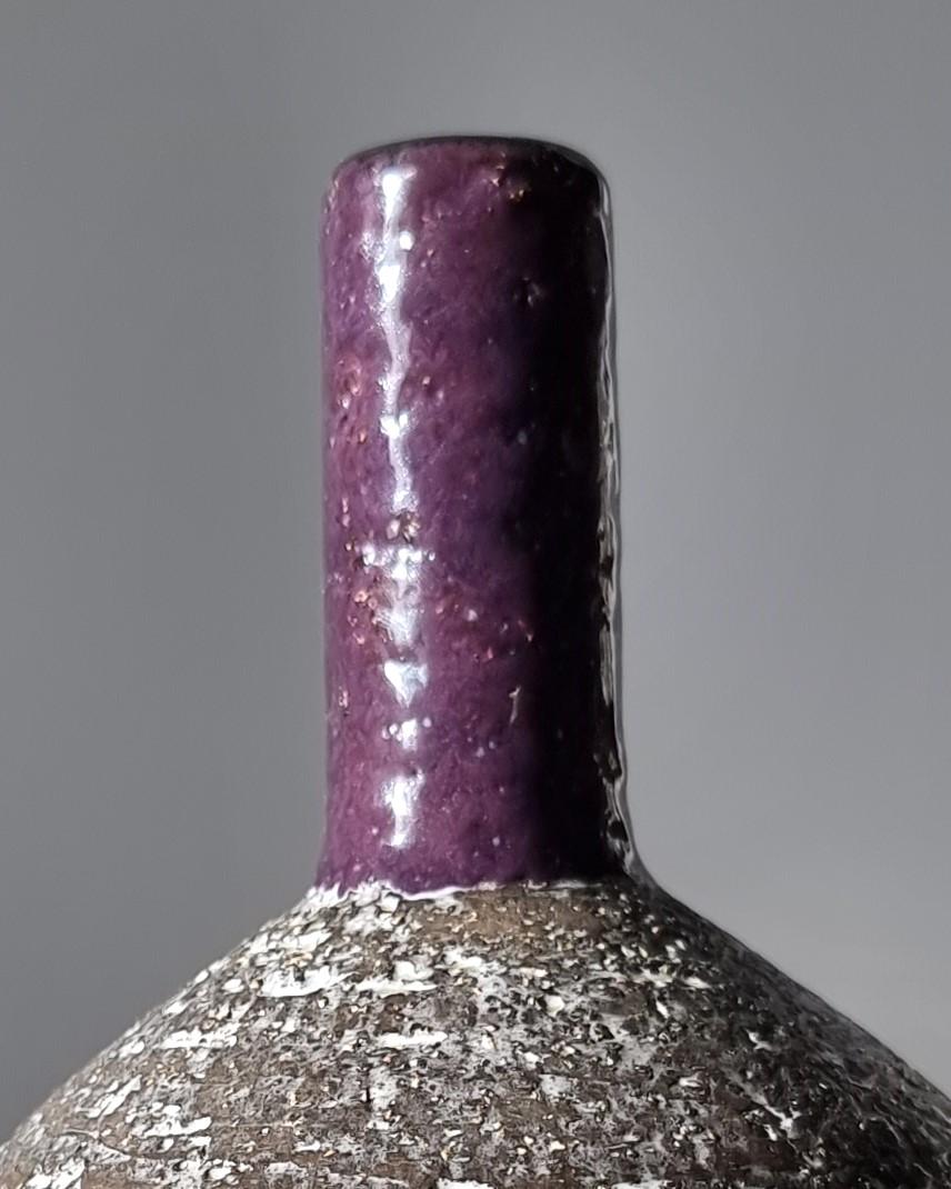 Swedish Ingrid Atterberg for Upsala Ekeby, 1957-59 'Chamotte' Series Modernist Vase For Sale