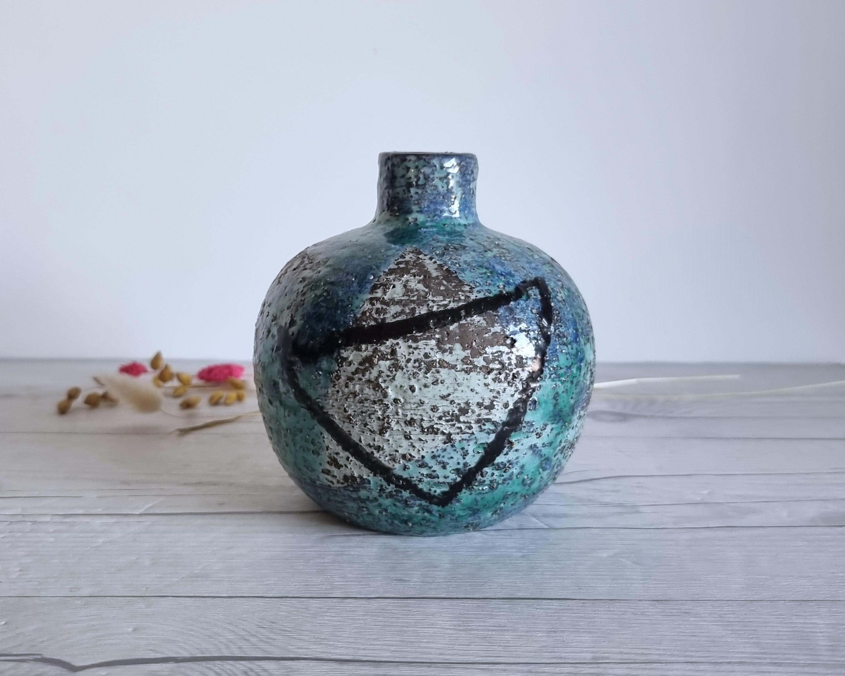 20th Century Ingrid Atterberg for Upsala Ekeby, 1957 'Chamotte' Series Modernist Onion Vase