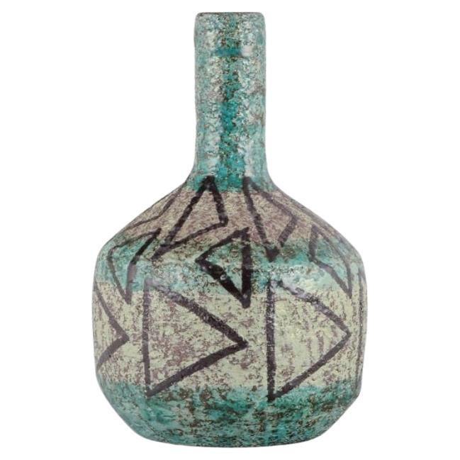 Ingrid Atterberg for Upsala Ekeby.  Large ceramic vase with abstract design For Sale