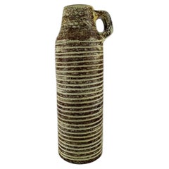 Ingrid Atterberg for Upsala-Ekeby, Large Floor Vase with Grooved Body and Handle