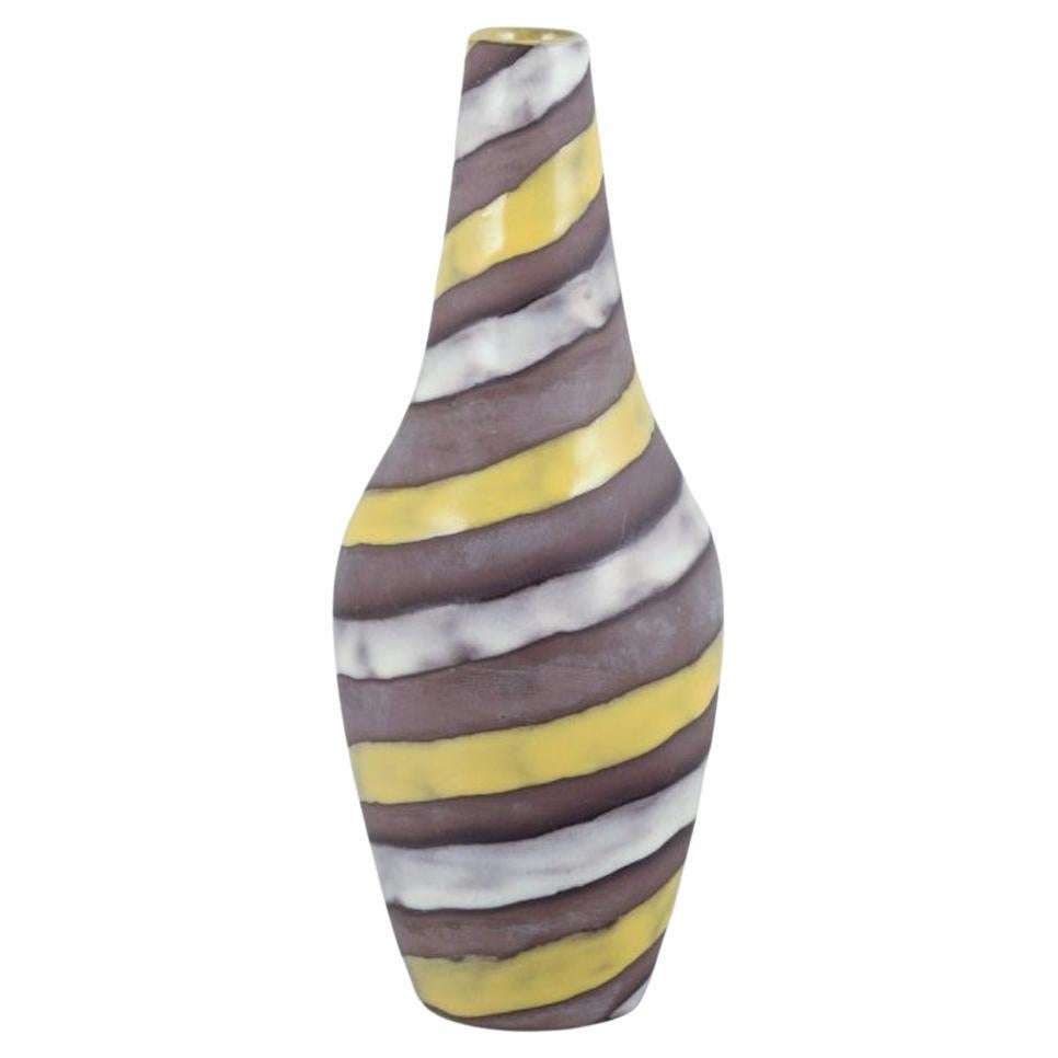 Ingrid Atterberg for Upsala Ekeby. "Spiral" ceramic vase. 1960s For Sale