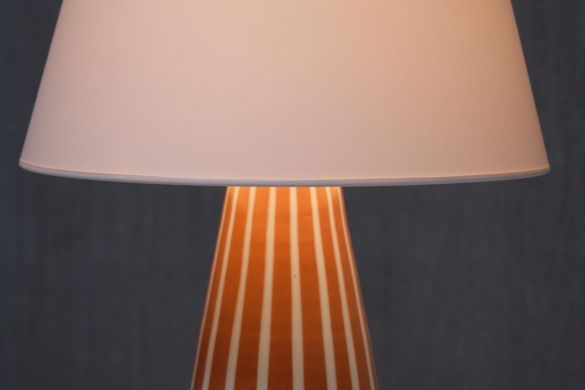 Ingrid Atterberg 'Inca' Keramik-Tischlampe, Upsala Ekeby, 1947 im Angebot 4
