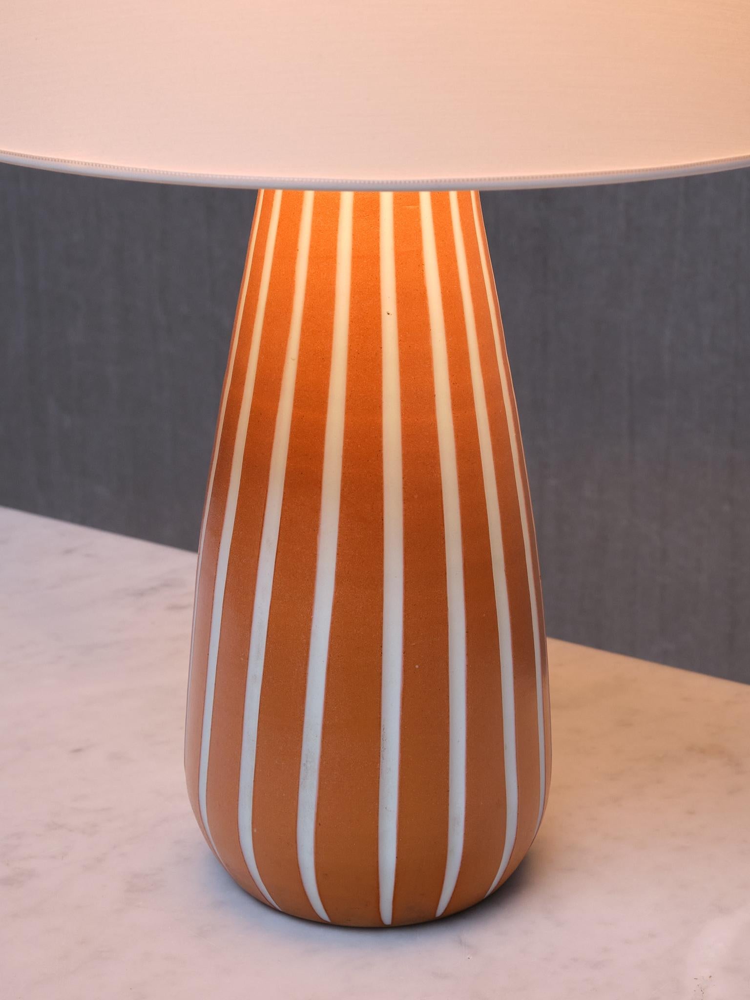 Ingrid Atterberg 'Inca' Keramik-Tischlampe, Upsala Ekeby, 1947 im Angebot 5