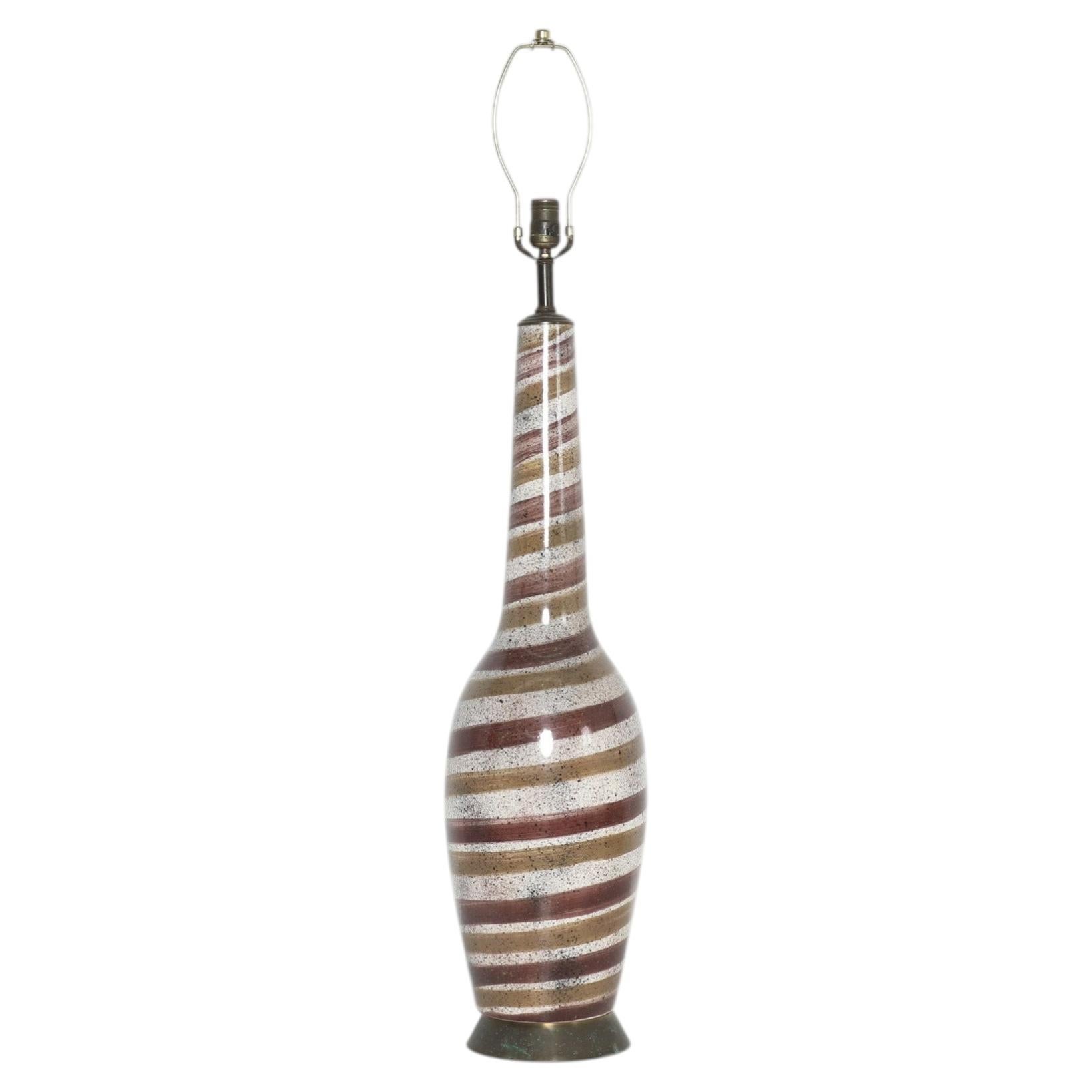 Ingrid Atterberg Style Striped Ceramic Table Lamp