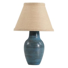 Ingrid Atterberg, Table Lamp, Glazed Earthenware, Upsala-Ekeby, Sweden, C. 1950s