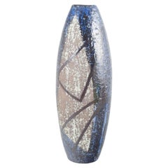 Ingrid Atterberg, Upsala Ekeby. Large ceramic vase with textured glaze. 1960s.