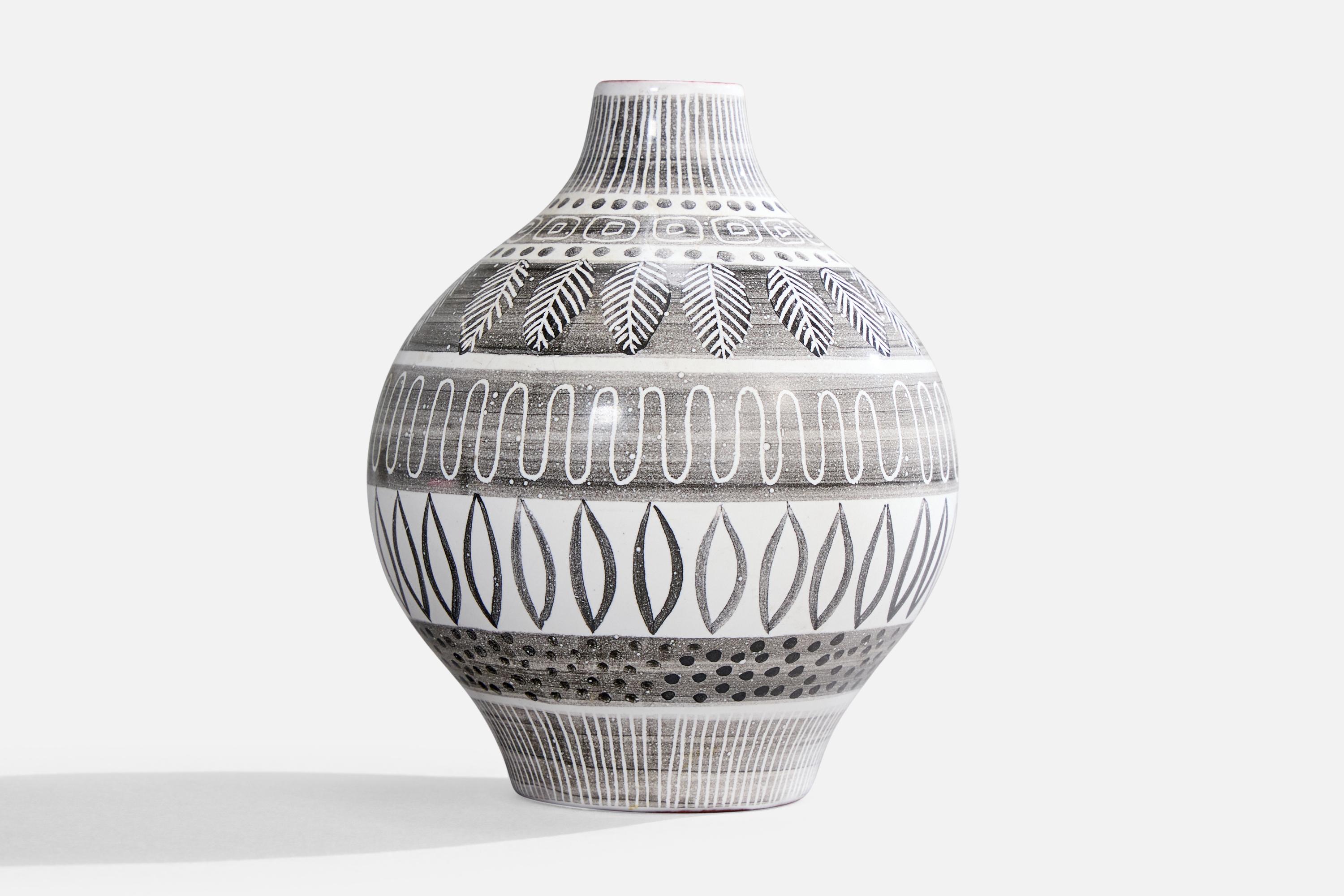 Mid-Century moderno Ingrid Atterberg, Vaso, Ceramica, Svezia, 1951 in vendita