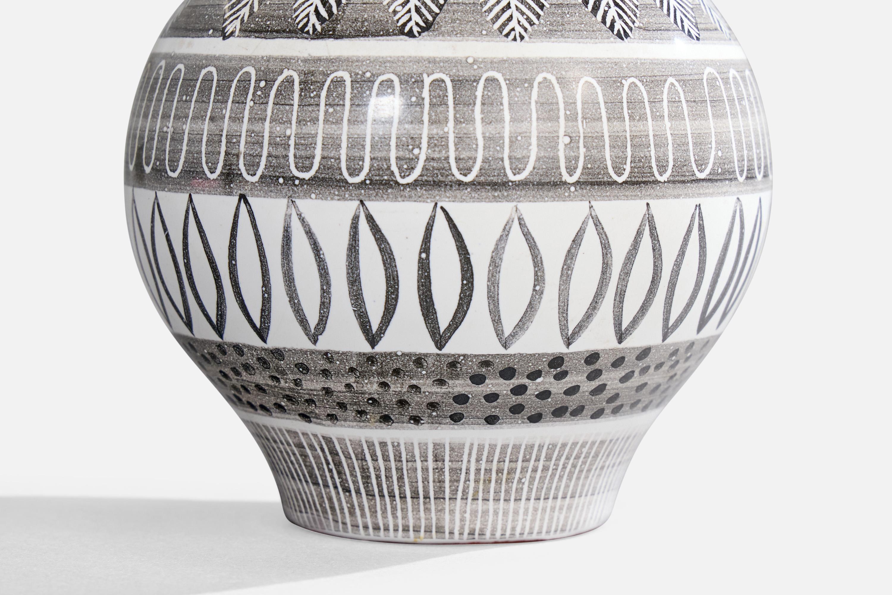 Metà XX secolo Ingrid Atterberg, Vaso, Ceramica, Svezia, 1951 in vendita