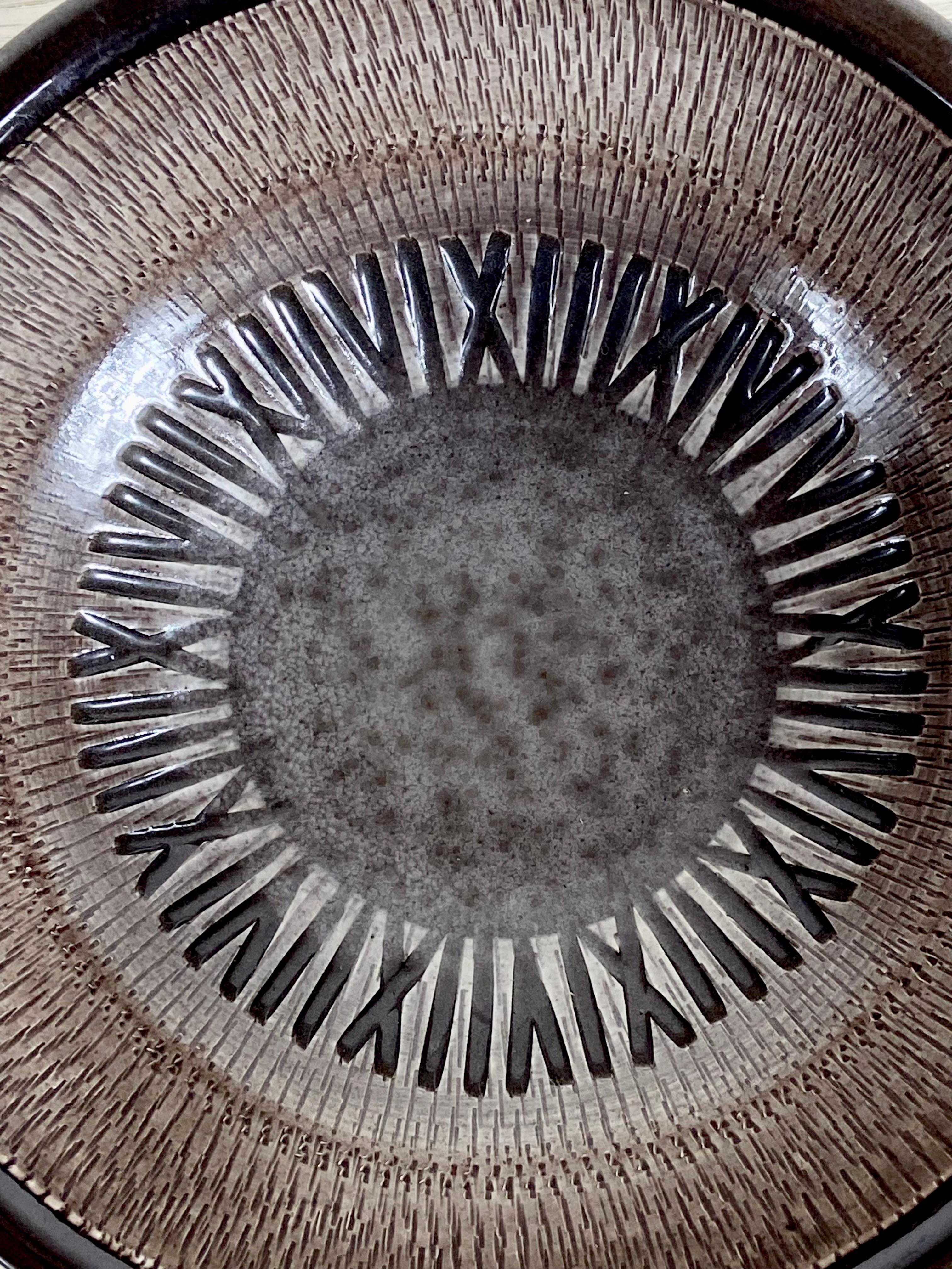 Ceramic Ingrid Attergerg Midcentury Bowl for Upsala Ekeby For Sale