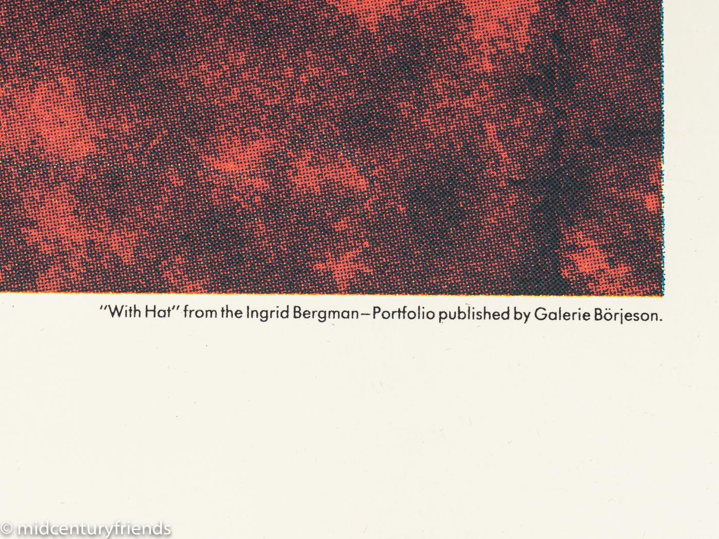 Affiche d'exposition «grid Bergmann with Hat 315 » d'Andy Warhol en vente 1
