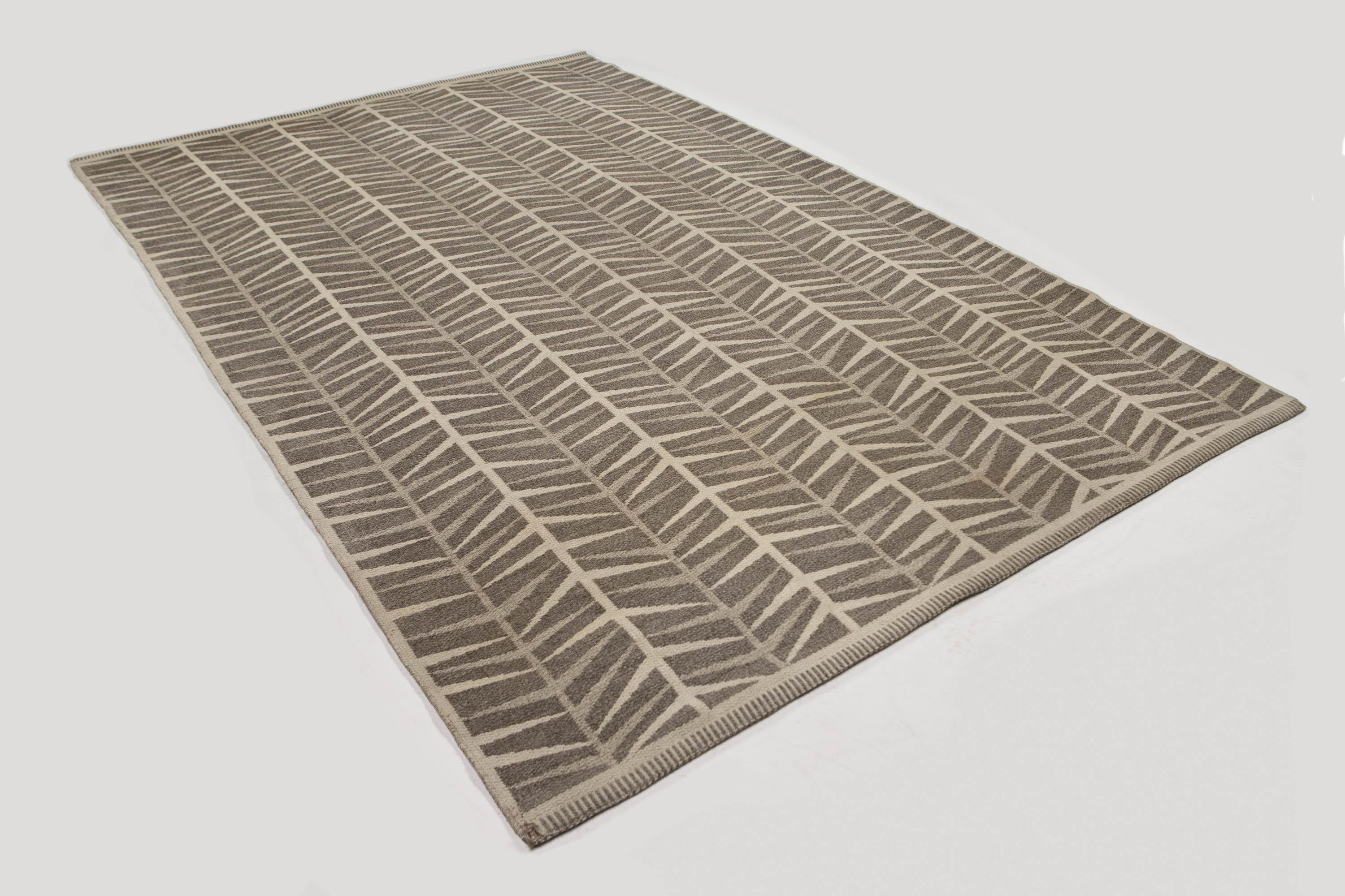 Ingrid Dessau Double Sided Flat-Weave Swedish Rug, Sweden 1960s 6