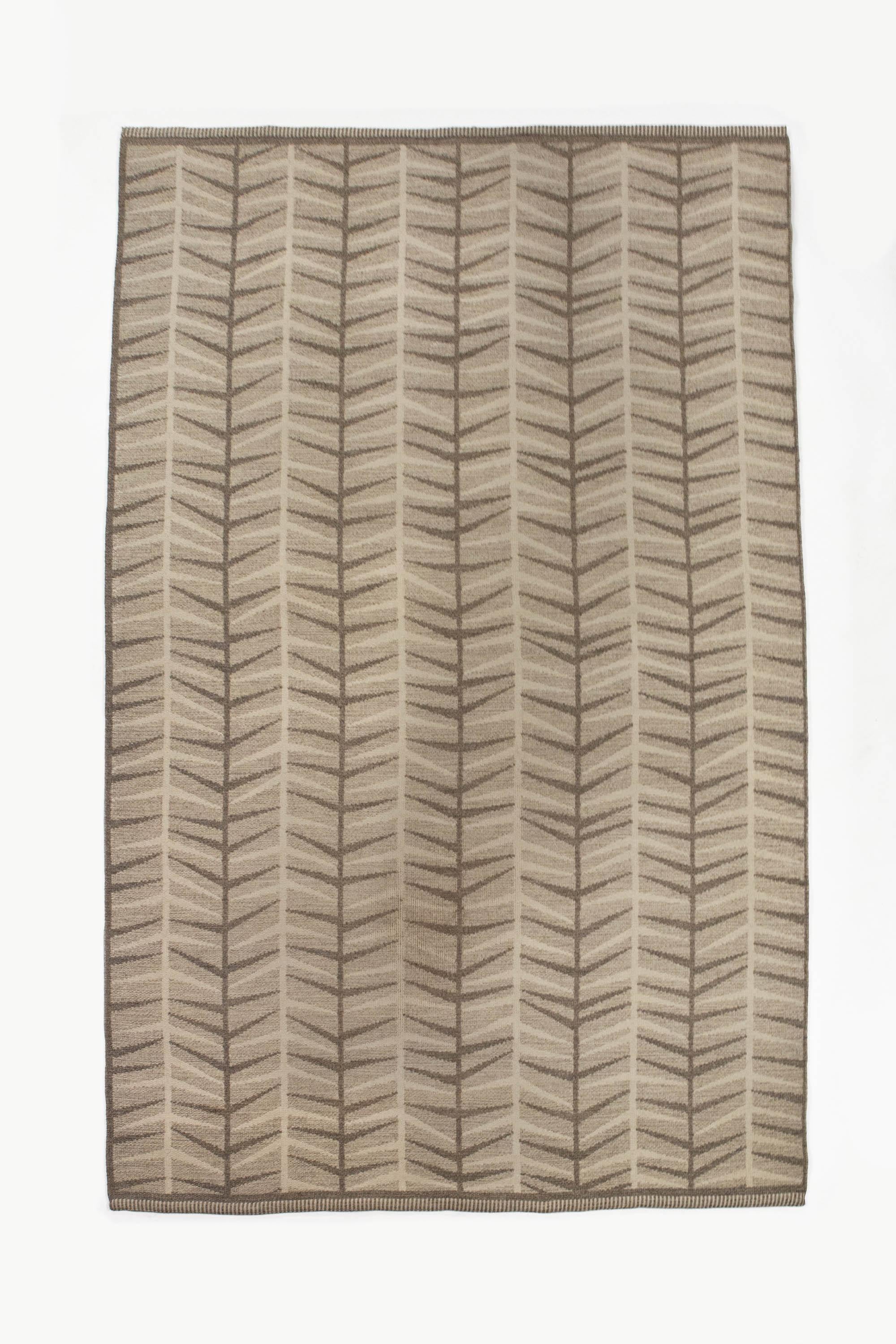 Ingrid Dessau Double Sided Flat-Weave Swedish Rug, Sweden 1960s 10