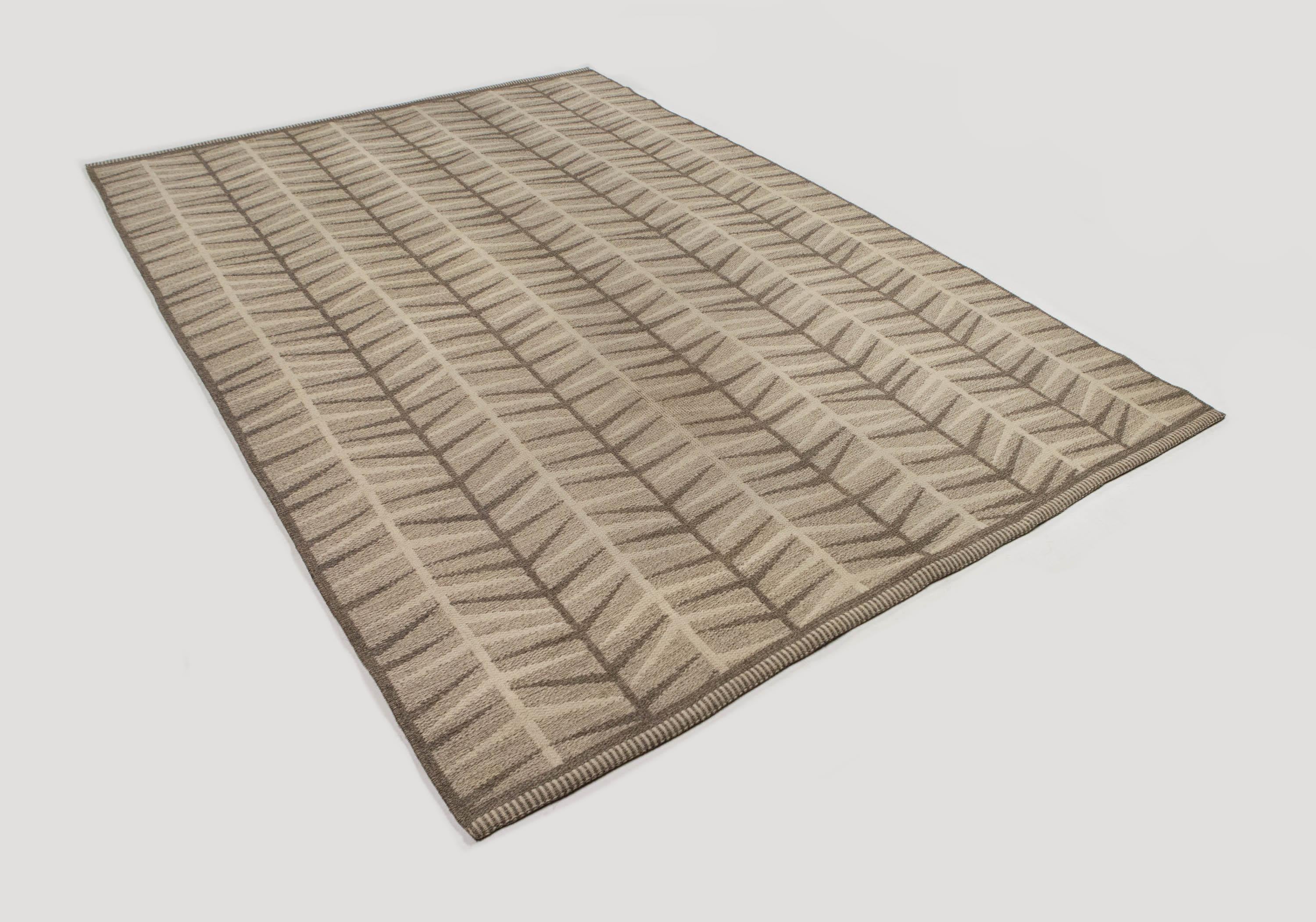 Ingrid Dessau Double Sided Flat-Weave Swedish Rug, Sweden 1960s 12