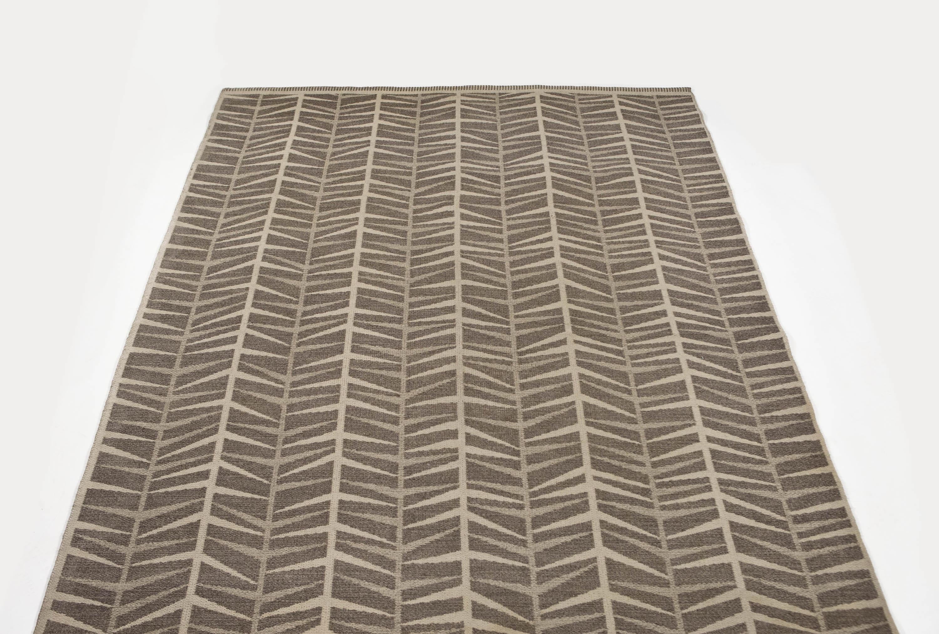 20th Century Ingrid Dessau Double Sided Flat-Weave Swedish Rug, Sweden 1960s