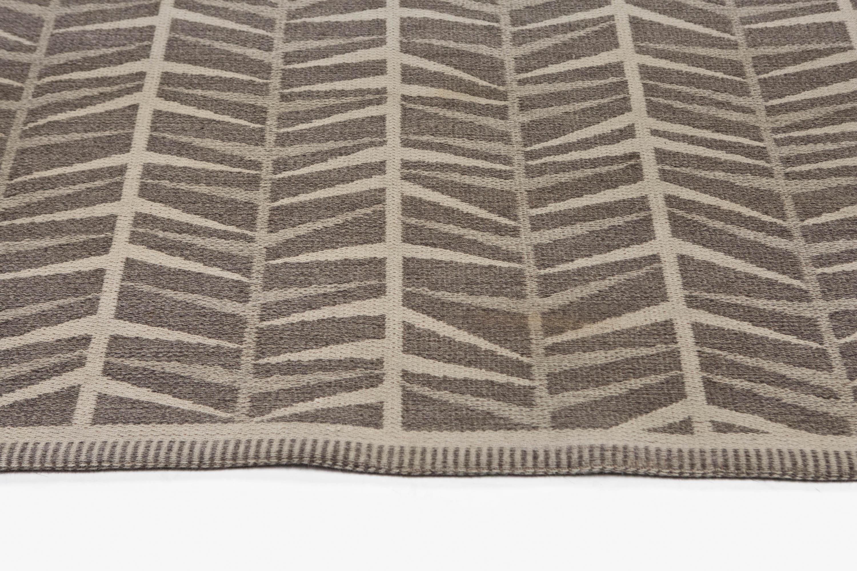 Ingrid Dessau Double Sided Flat-Weave Swedish Rug, Sweden 1960s 2