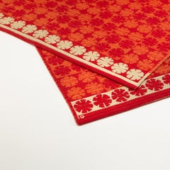 Ingrid Dessau Red Flat Weave Rug, Sweden, 1950s