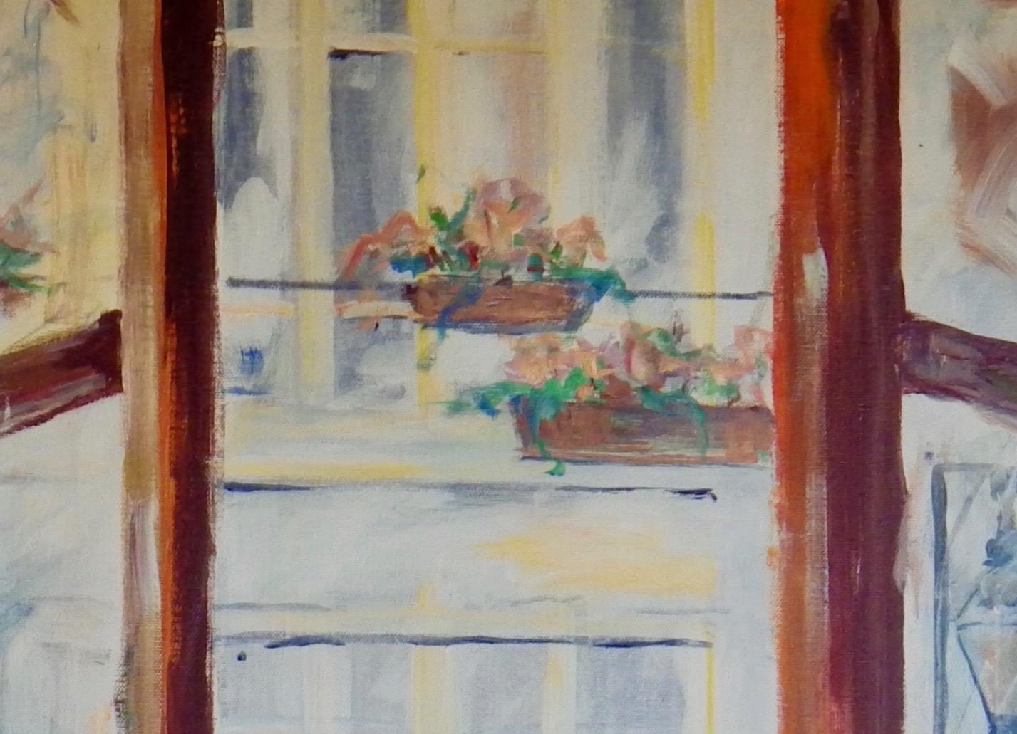 Afternoon Repose, Original Contemporary Impressionist Still Life Interior Painting, 2018
36