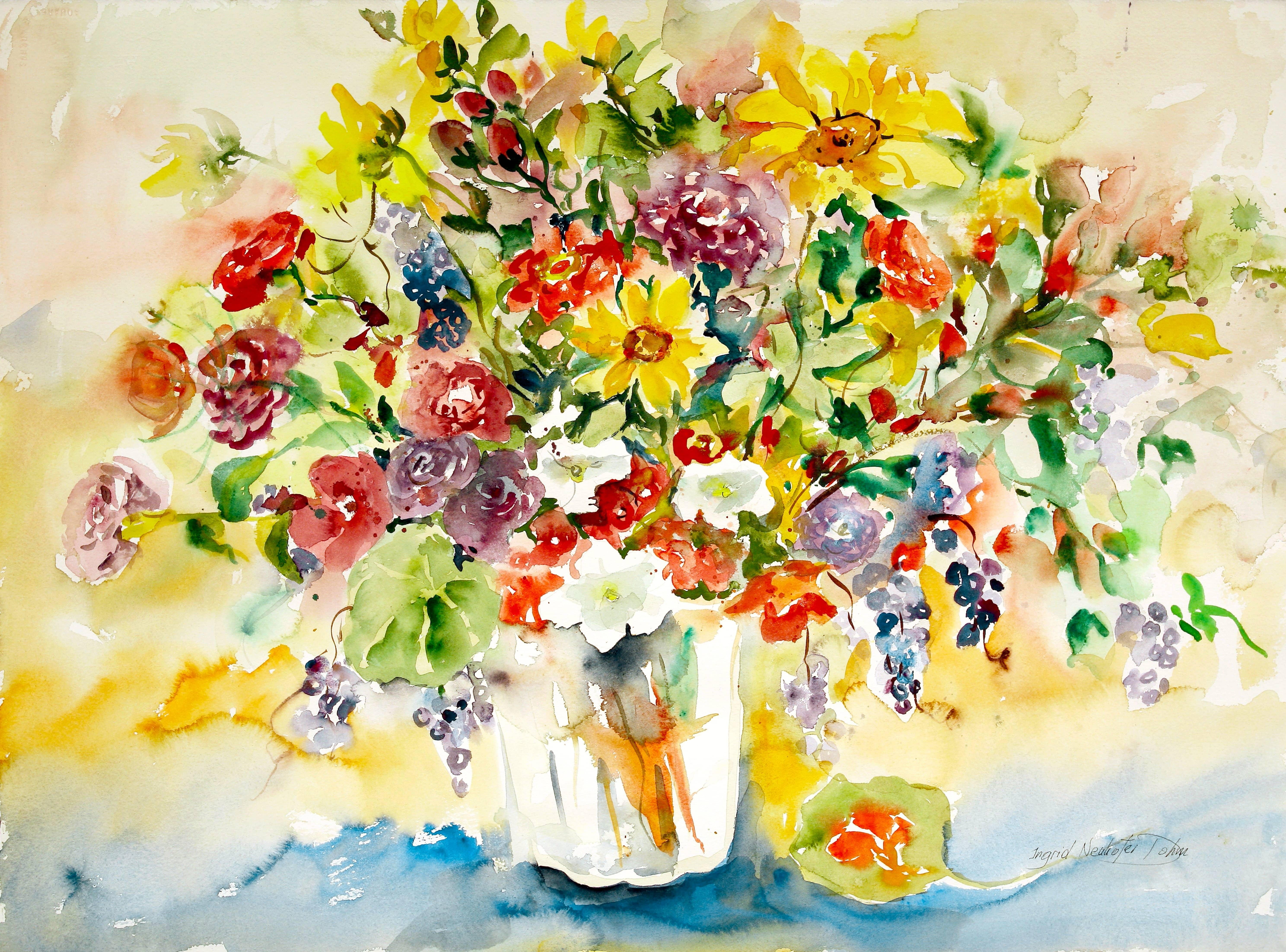 Arrangement I, Original Watercolor Painting, 2014